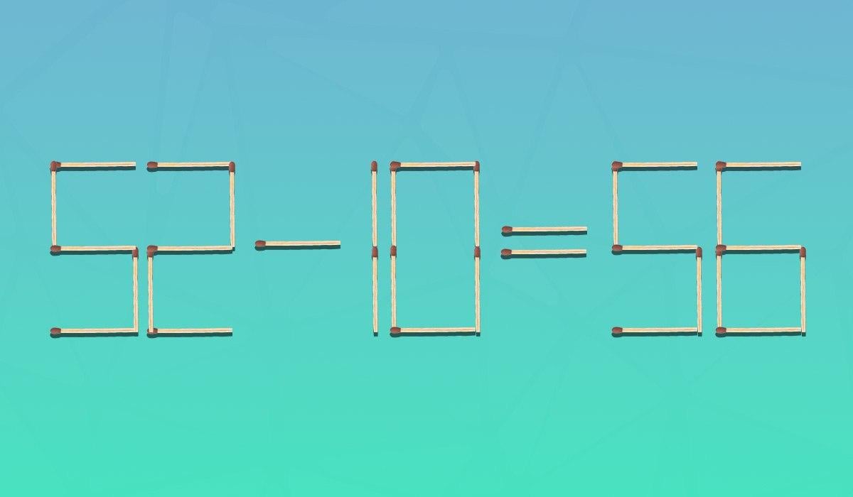 Vrlo teška zagonetka: trebate pomaknuti samo 2 šibice da bi jednakost postala točna