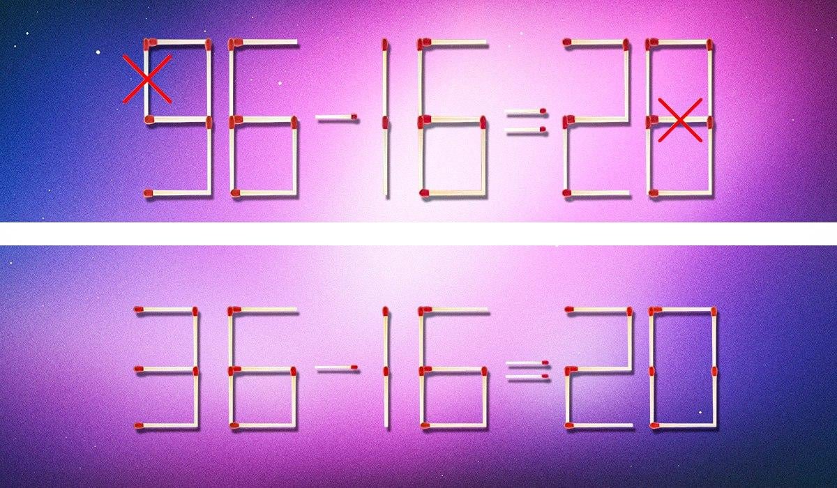 Trebate prekrižiti 2 šibice da bi jednakost bila točna: zagonetka za genijalce