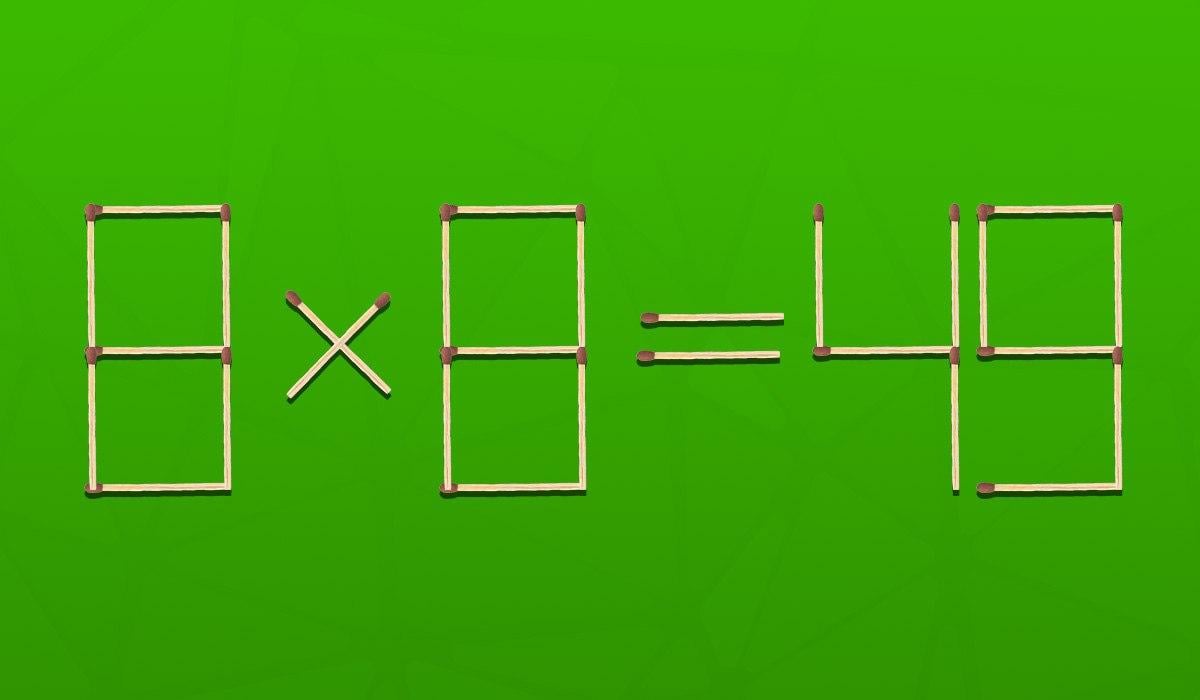 Izazov za mozak: morate pomaknuti jednu šibicu da biste ispravili pogrešku