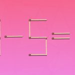 Morate povući 2 šibice da bi jednakost bila točna: jednostavan